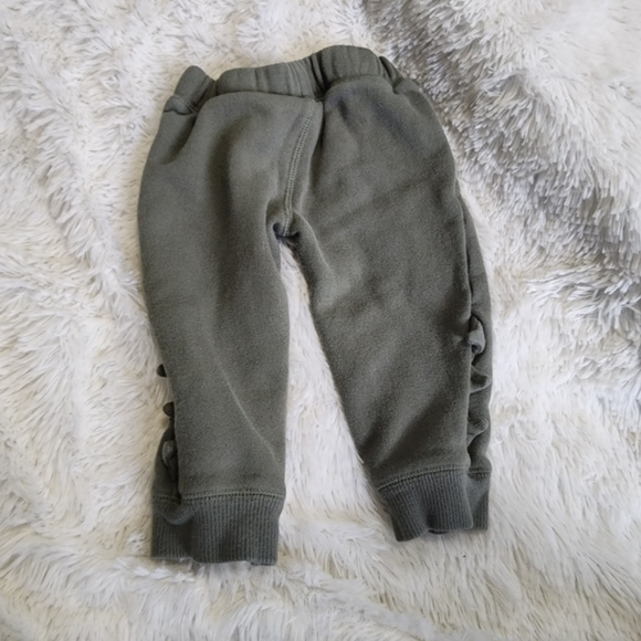 Carter's green dinosaur spikes pull on fleece lines sweatpants infant 12 months - Picture 2 of 5